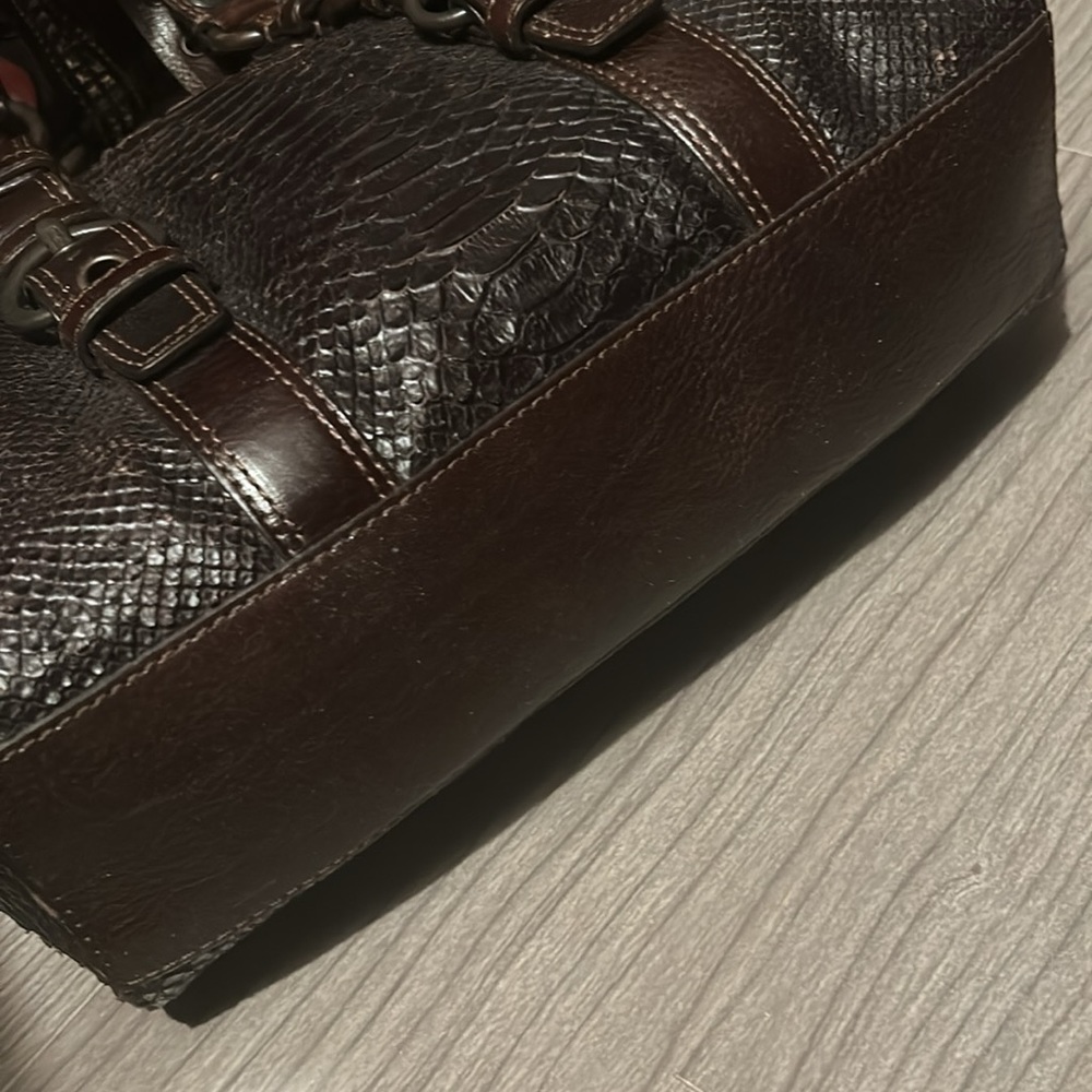 Rare Coach Python Embossed Leather Bag - image 6